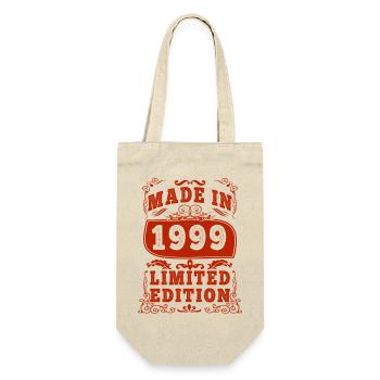 1999 Geburtstag 1999 Jahrgang 1999 Geburtstag - Geschenkbeutel für Flaschen - Natur - Vorne