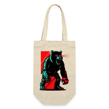 Mecha Techno Bear - Gift Bag for Bottles - nature - Front