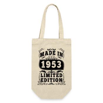 1953 Original 1953 Vintage Vintage Retro Jahrestag - Geschenkbeutel für Flaschen - Natur - Vorne