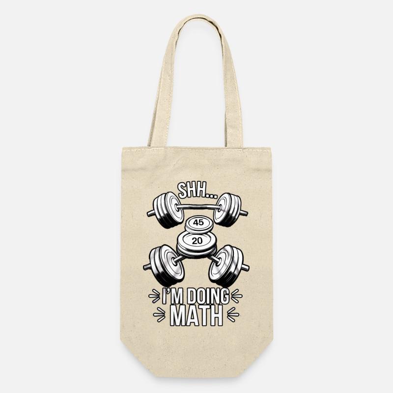 Chut... Je fais des maths - Funny Gym Design - Sac à bouteille - nature