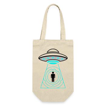 UFO Abduction Beam Me Up Vector - Gift Bag for Bottles - nature - Front