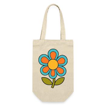 70s flower pattern retro flowerpower - Gift Bag for Bottles - nature - Front