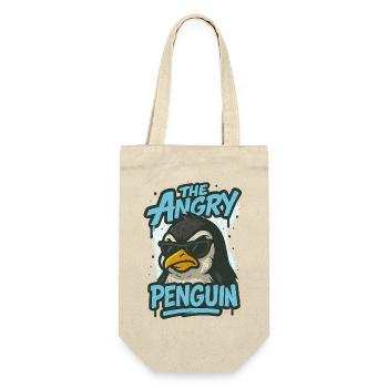 Der ärgerliche Pinguin - Geschenkbeutel für Flaschen - Natur - Vorne