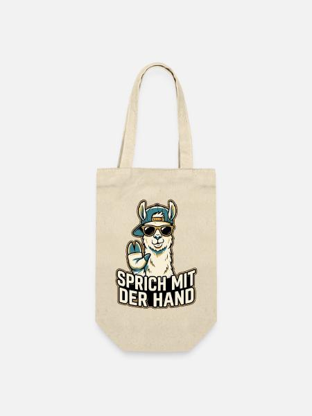 Lama Cooler Spruch - Geschenkbeutel für Flaschen - Natur