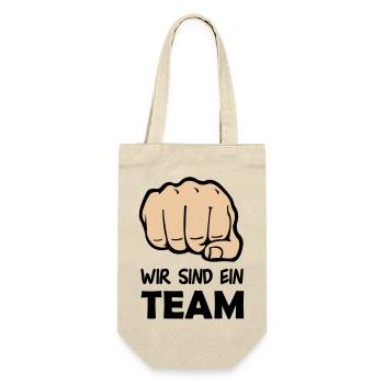 faust_team_002 - Geschenkbeutel für Flaschen - Natur - Vorne