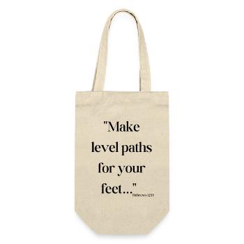 Make level paths for your feet - Bible quote - Gift Bag for Bottles - nature - Front
