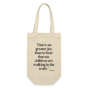 I have no greater joy than to hear... - Gift Bag for Bottles - nature - Front