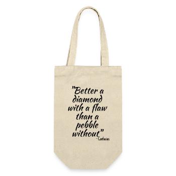 Better a diamond with a flaw than a pebble without - Gift Bag for Bottles - nature - Front