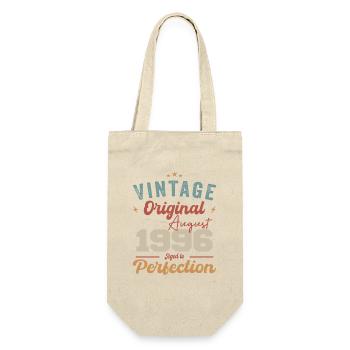 August 1996 Vintage Vintage Birthday Retro - Gift Bag for Bottles - nature - Front