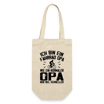 Fahrrad Opa Fahrräder Geschenk - Geschenkbeutel für Flaschen - Natur - Vorne