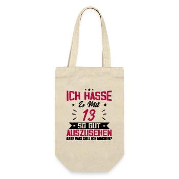 Ich hasse es mit 13 Geburtstag Gut Aussehen - Geschenkbeutel für Flaschen - Natur - Vorne