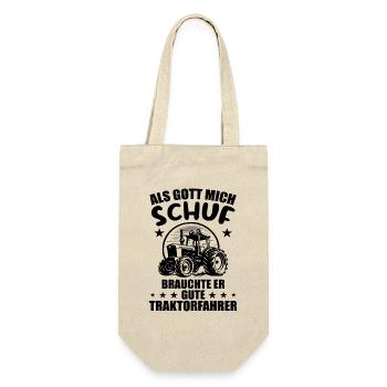 Als gott mich schuf brauchte er gute traktorfahrer - Geschenkbeutel für Flaschen - Natur - Vorne