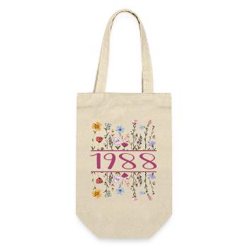 1988 Legendär Seit 1988 Geburtstag 1988 Frauen - Geschenkbeutel für Flaschen - Natur - Vorne