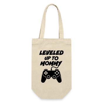 Levelled up to Mommy - Gift Bag for Bottles - nature - Front