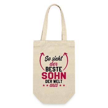 Best Son - Gift Bag for Bottles - nature - Front