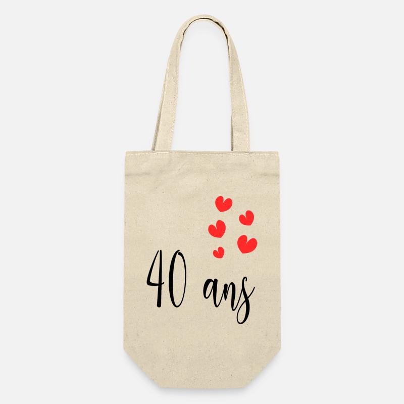 40. 40 ANS. 40e ANNIVERSAIRE. ANNIVERSAIRE 40 ANS. - Sac à bouteille - nature