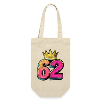 62 Number Crown - Gift Bag for Bottles - nature - Front