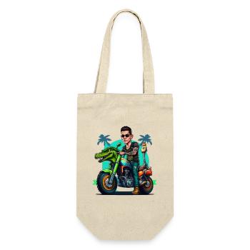 Biker, Crocodile Motorcycle, Florida, Summer, Sun - Gift Bag for Bottles - nature - Front