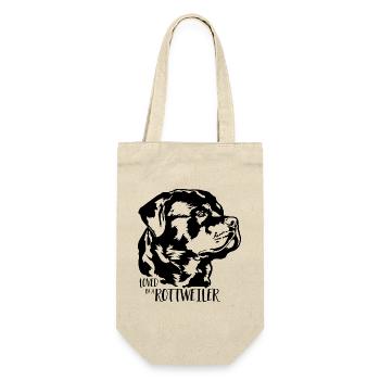 Aimé par un chien Rottweiler Rottie Dog Wilsigns - Sac à bouteille - nature - Devant