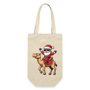 Dessin animé du Père Noël à chameau - Sac à bouteille - nature - Devant