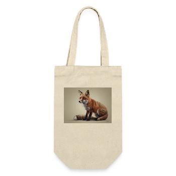 Fuchs Tier - Geschenkbeutel für Flaschen - Natur - Vorne
