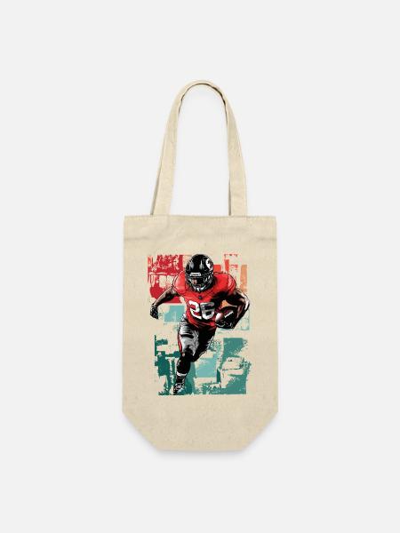 American Football Spieler USA Amerika Sport Retro - Geschenkbeutel für Flaschen - Natur
