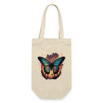 Schmetterling Sonnenuntergang - Geschenkbeutel für Flaschen - Natur - Vorne