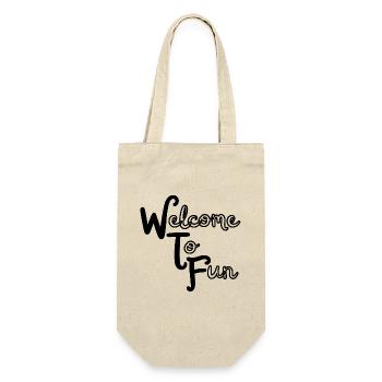 WTF - Welcome To Fun - Gift Bag for Bottles - nature - Front