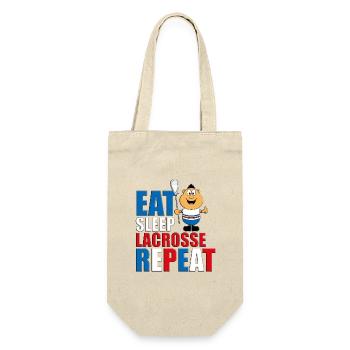 LACROSSE - SPORT - LIEBE - SPORTART - SPORTLER - Geschenkbeutel für Flaschen - Natur - Vorne