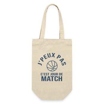 basketball je peux pas c est match de basket - Sac à bouteille - nature - Devant