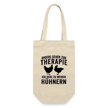 ich gehe zu meinen hühnern - Geschenkbeutel für Flaschen - Natur - Vorne