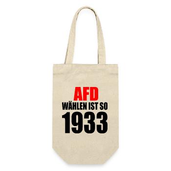 afd wählen ist so 1933 - Geschenkbeutel für Flaschen - Natur - Vorne