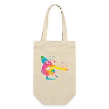 Gymnast With Floor Rhythmic Gymnastics - Gift Bag for Bottles - nature - Front