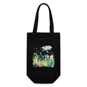 Plantes et musique - Impression de mode de haute qualité - Sac à bouteille - noir - Devant