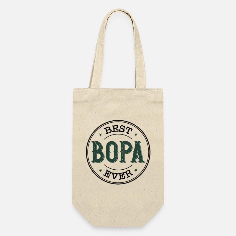 Bester Bopa aller Zeiten - Geschenkbeutel für Flaschen - Natur