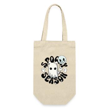 Spooky Season Halloween Geister Gespenster - Geschenkbeutel für Flaschen - Natur - Vorne