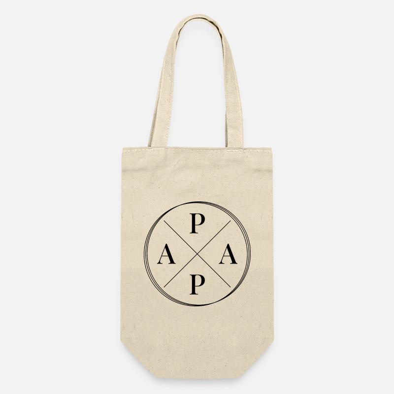 Papa - Geschenkbeutel für Flaschen - Natur