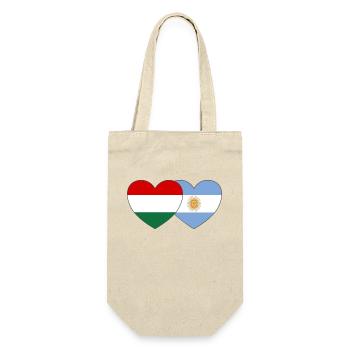 Hongrie Argentine Drapeau Cœur - Sac à bouteille - nature - Devant