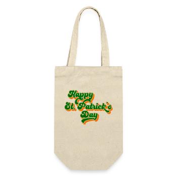 Alles Gute zum St. Patrick's Day - Geschenkbeutel für Flaschen - Natur - Vorne