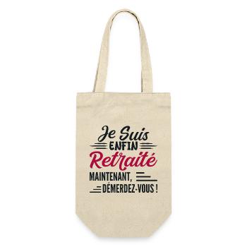 Ich gehe bald in Rente - Geschenk für zukünftige Rentner - Geschenkbeutel für Flaschen - Natur - Vorne