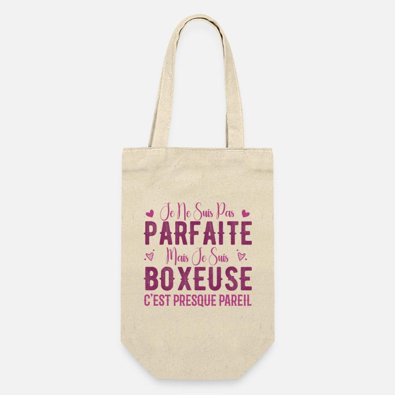 Pas Parfaite Mais Je Suis Boxeuse - Cadeau Boxeuse - Sac à bouteille - nature