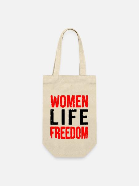 Women life freedom iran - Geschenkbeutel für Flaschen - Natur