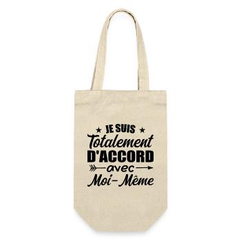 I totally agree with myself - Gift Bag for Bottles - nature - Front