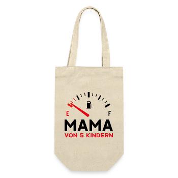 MAMA 5 KINDER MUTTER FÜNF KINDER MUTTERTAG - Geschenkbeutel für Flaschen - Natur - Vorne