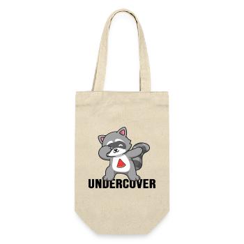 Cherson UKRAINE Waschbär undercover Agent - Geschenkbeutel für Flaschen - Natur - Vorne