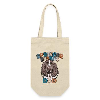 English Springer Spaniel Dad Hunde Hund Wilsigns - Geschenkbeutel für Flaschen - Natur - Vorne
