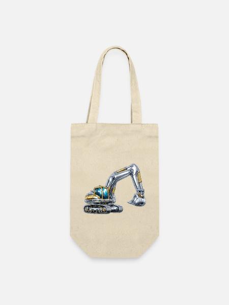 Bagger Chrom-Bagger Bagger Futuristischer Bagger - Geschenkbeutel für Flaschen - Natur