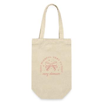 Very demure very mindful coquette aesthetic - Gift Bag for Bottles - nature - Front