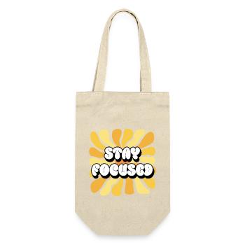 Stay Focused Positive Affirmations Sunflower - Gift Bag for Bottles - nature - Front