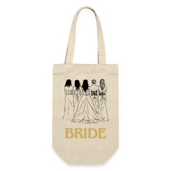 Bachelor Party Bride - Gift Bag for Bottles - nature - Front